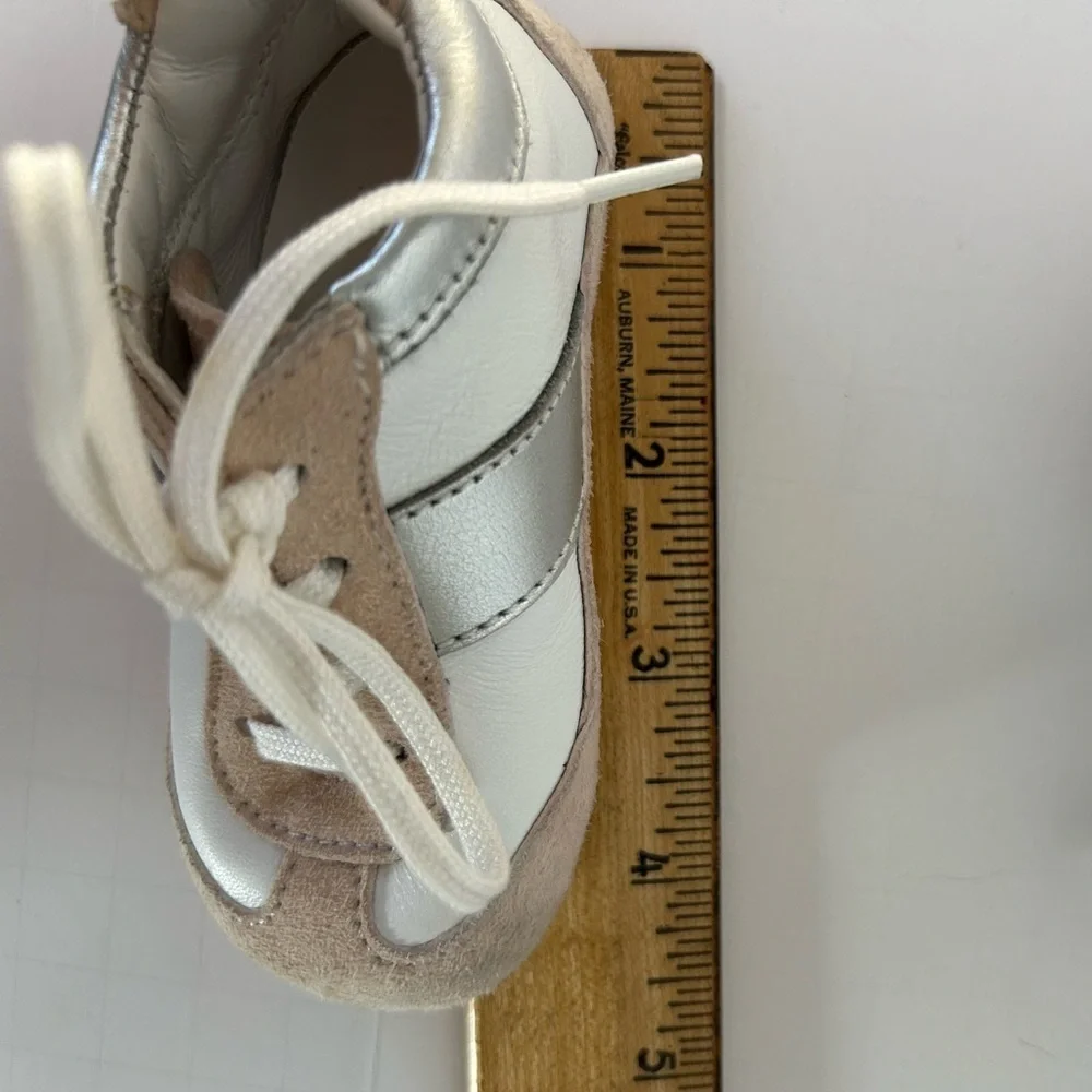 TOD’S Junior Baby Silver and Tan Shoes